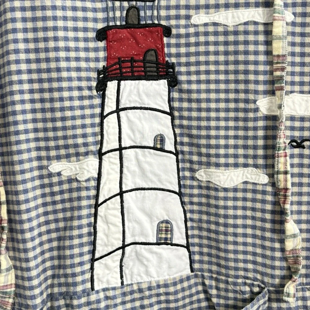 PATCH MAGIC Women Lighthouse Apron Multicolor Reversible Pocket Cook Bake 10a-4